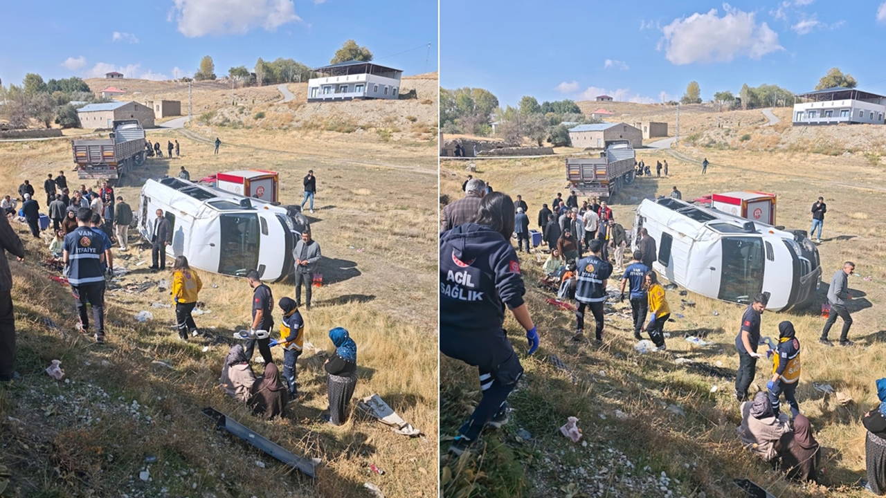 Van Gürpınar'da TIR ile minibüs çarpıştı: 1 ağır, 11 yaralı
