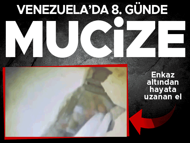 Venezuela'daki depremde 8. günde enkaz altından sağ kurtarıldı