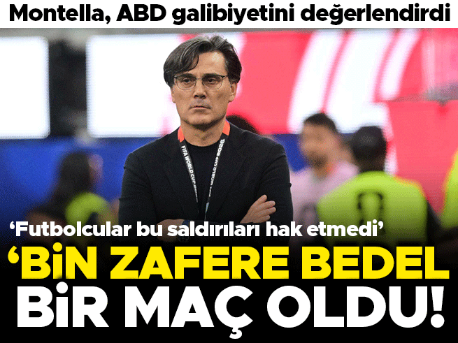 Vincenzo Montella: 'Bu galibiyet bin zafere bedel