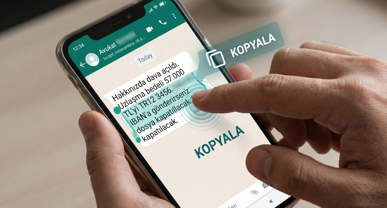 WhatsApp'tan IBAN Kopyalayıp Para Gönderenler Dolandırılıyor