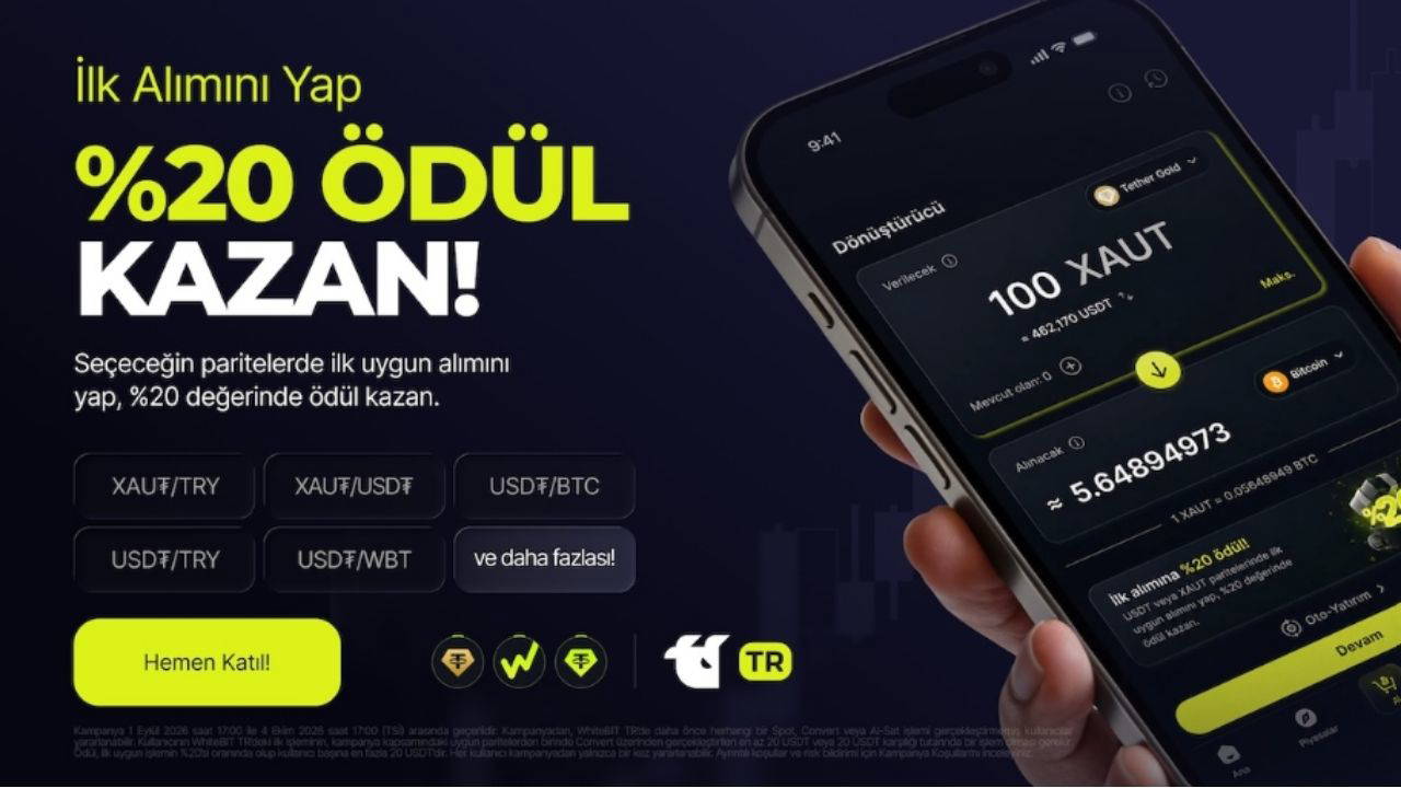 WhiteBIT TR'de İlk Kripto İşleminin %20'si Hediye