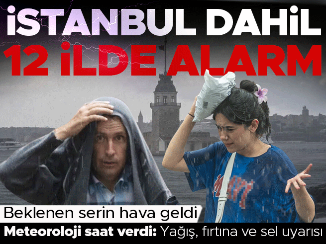 Yağışlı Hava Türkiye'yi Etkisi Altına Aldı: 12 İlde Sarı Alarm