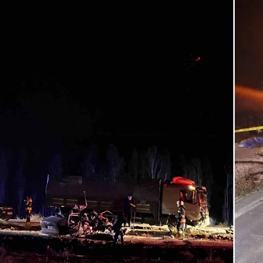 Yalıhüyük'te kamyon ile otomobil kafa kafaya çarpıştı: 16 yaşındaki çocuk hayatını kaybetti