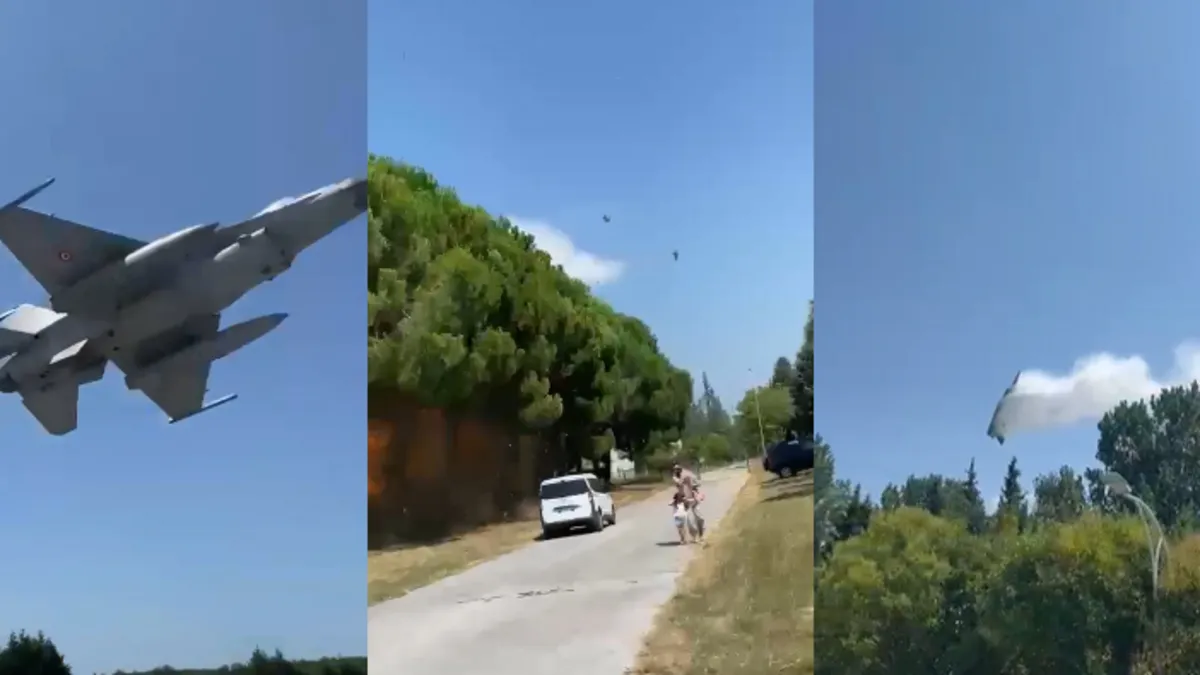 Yalova'da Düşen F-16'nın Yeni Görüntüleri Yayınlandı