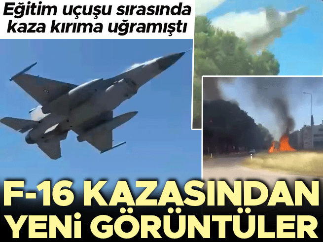 Yalova'da F16 kazasının yeni görüntüleri ortaya çıktı