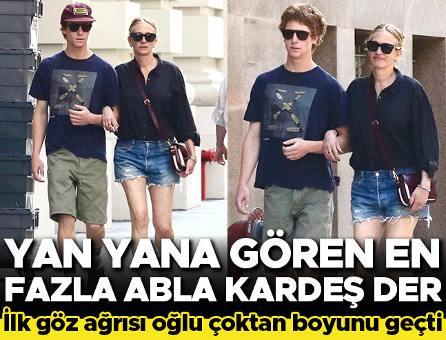 Yan yana gören en fazla abla kardeş der... İlk göz ağrısı oğlu çoktan kendi boyunu geçti