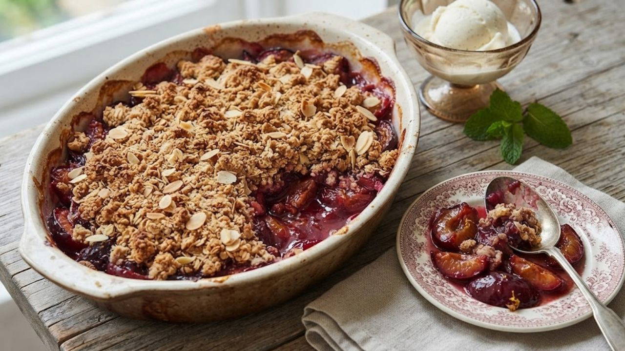 Yazın En Hafif Tatlısı: Erikli Crumble Tarifi