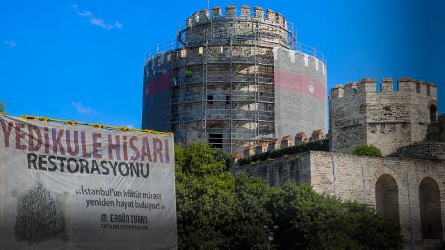 Yedikule Hisarı'ndaki Tarihi Hazine Kulesi Restorasyonla Yeniden Hayat Buluyor