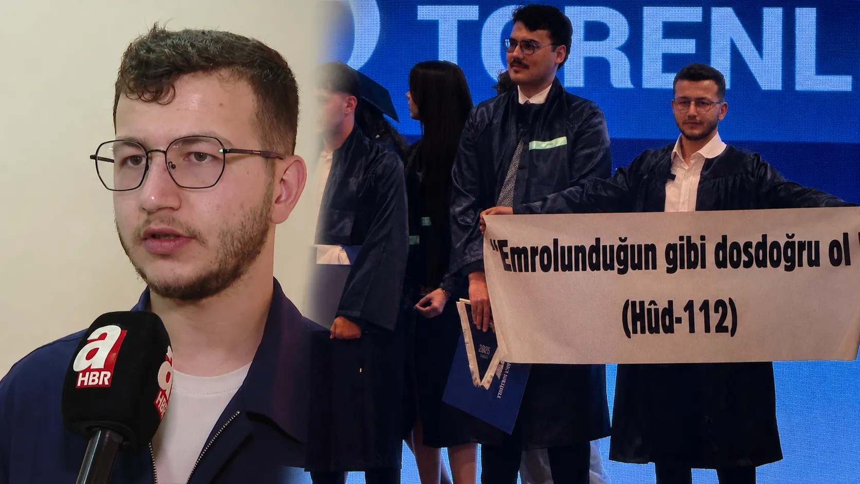 Yeditepe'de ayet pankartı açan öğrenci: Başörtülü ablalar alkışlayınca üzüldüm