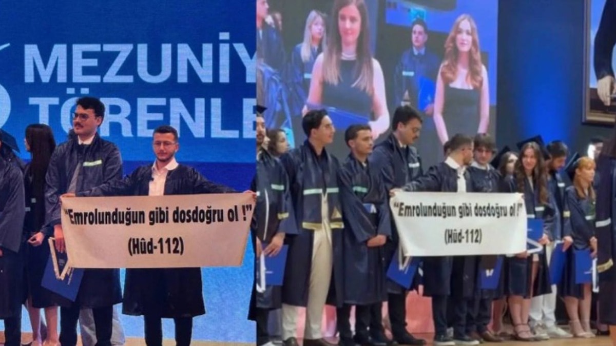 Yeditepe'deki 'ayetli pankart' tartışmasında yeni görüntüler gündeme geldi