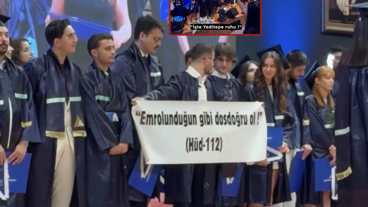 Yeditepe Üniversitesi'nde '28 Şubat' skandalı: Ayete pankart sansürü
