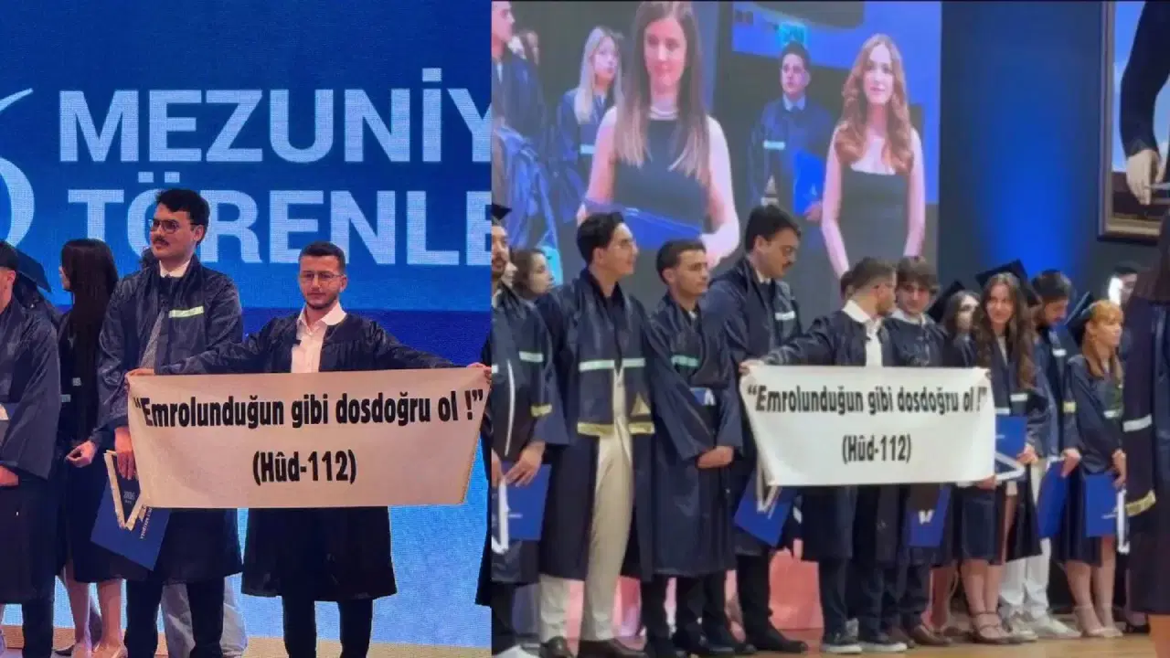 Yeditepe Üniversitesi'nden ayet pankartı açıklaması: İnceleme başlatıldı