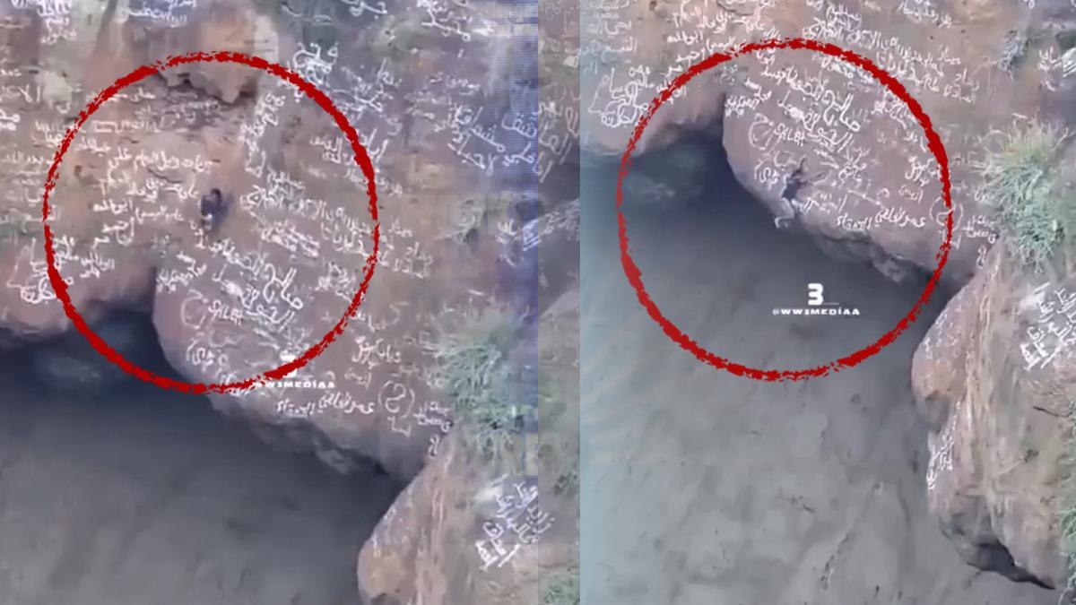 Yemenli Örümcek Adam 120 metreden volkana düştü