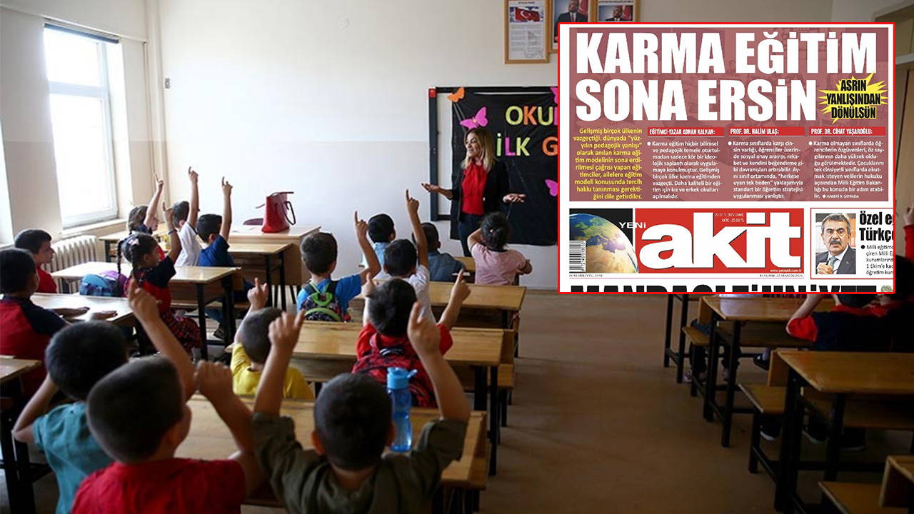Yeni Akit'in Karma Eğitim Karşıtı Manşeti Tepki Çekti