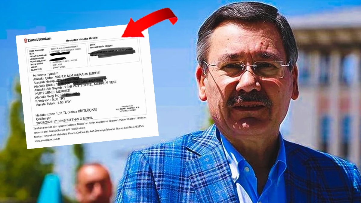 YENİ Parti, Gökçek'in Bağışına Dekontla Karşılık Verdi