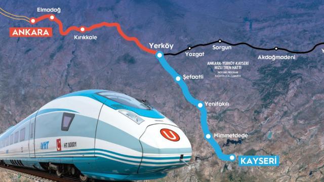 Yerköy-Kayseri YHT Hattında Çalışmaların Yarısı Tamamlandı