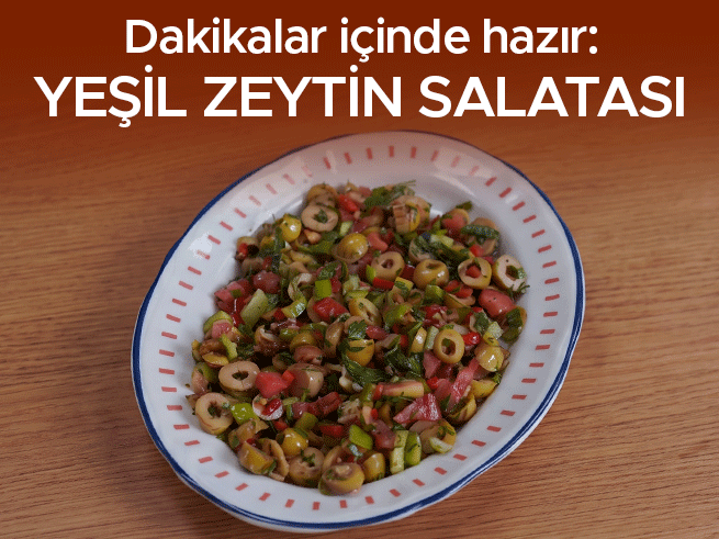 Yeşil Zeytin Salatası Tarifi: Ferahlatıcı ve Pratik