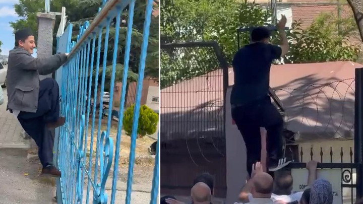 YKS'de geç kalan adaylar kapılara akın etti: Demir korkuluklardan atladılar