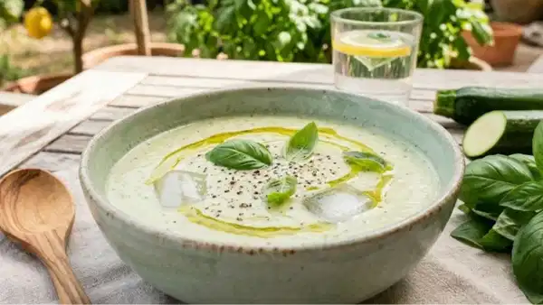 Yazın Serinleten Lezzeti: Yoğurtlu Fesleğenli Soğuk Kabak Çorbası