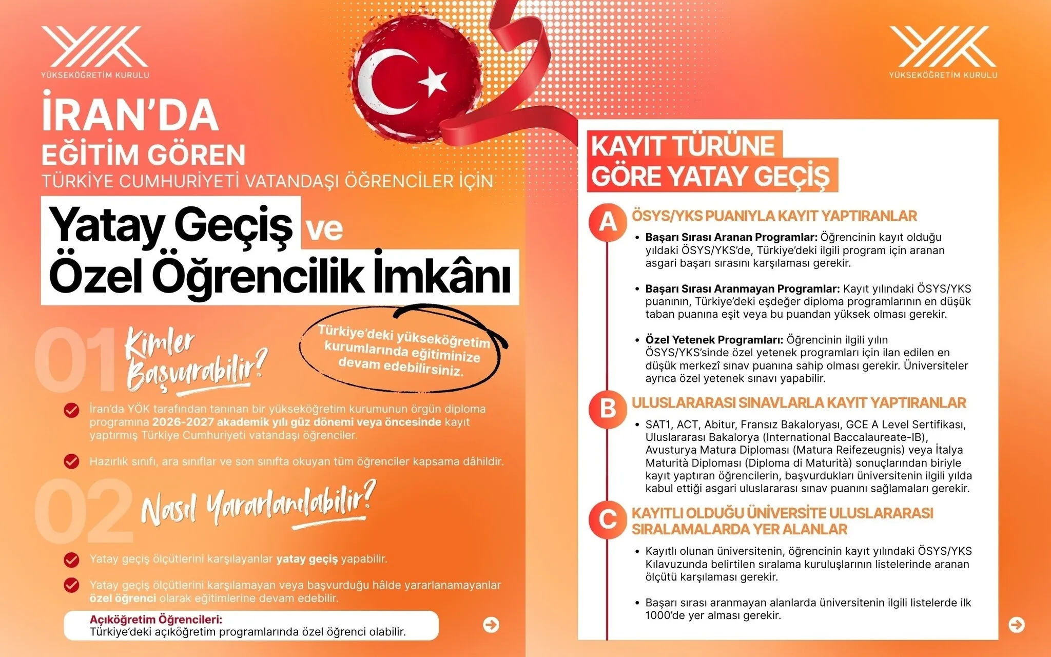 YÖK'ten İran'daki Türk Öğrencilere Yatay Geçiş Kararı