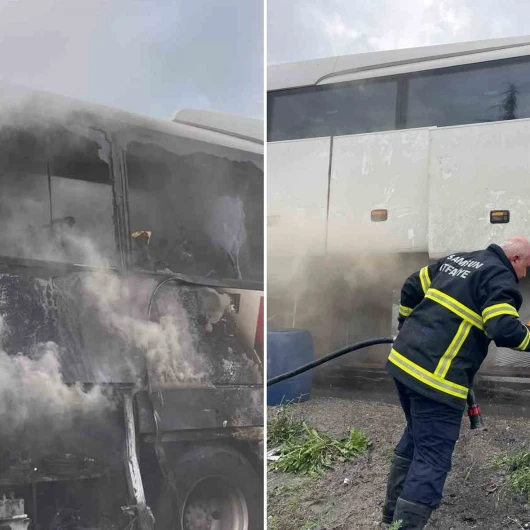 Yolcu otobüsünde yangın: Samsun'da can pazarı