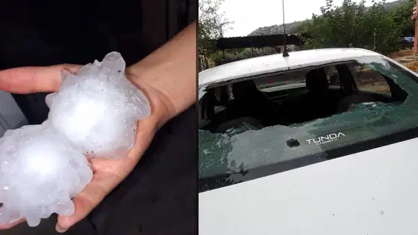 Yüreğir'de yumurta büyüklüğünde dolu felaketi: Çiftçi zarar gördü