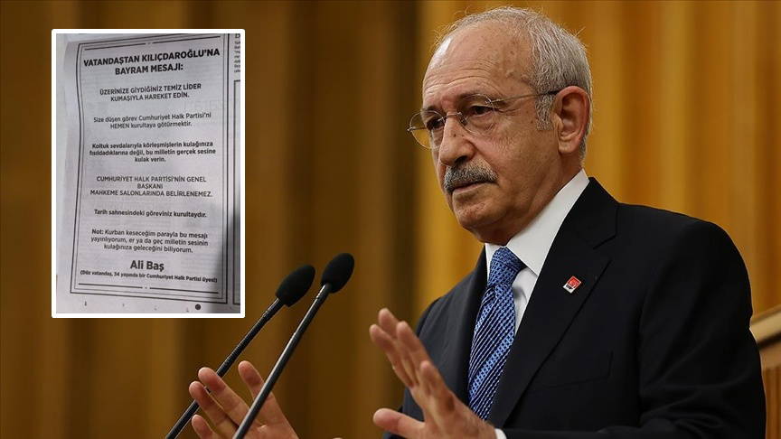 Yurttaş Kılıçdaroğlu'na gazete ilanıyla seslendi: 'Kurban parasıyla