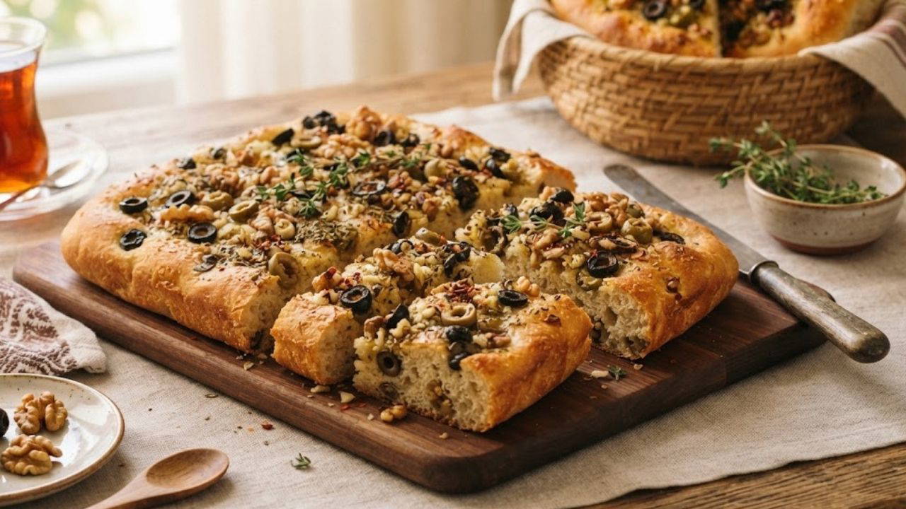 Zeytinli Cevizli Ekmek Tarifi: Ege Usulü Tuzlu Lezzet