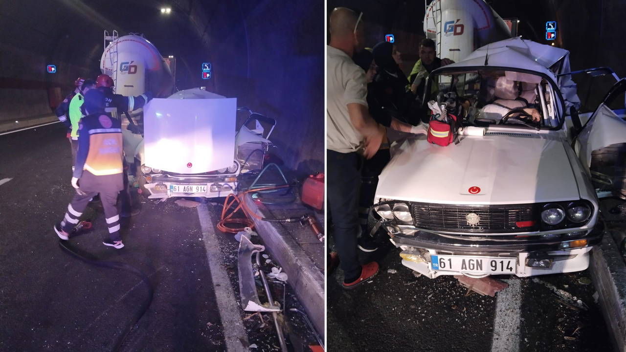 Zigana Tüneli'nde Feci Kaza: 1 Ölü, 2 Yaralı