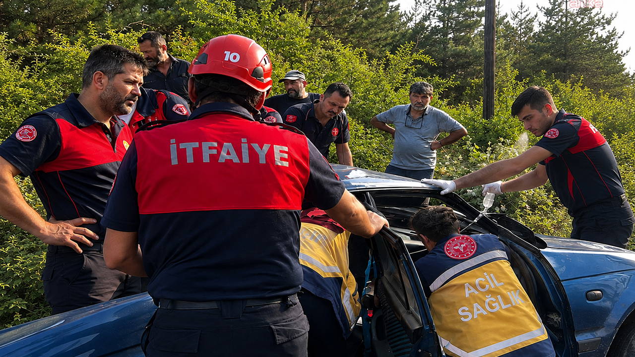 Zonguldak'ta İşçi Servisi ile Otomobil Çarpıştı: 1'i Ağır 4 Yaralı